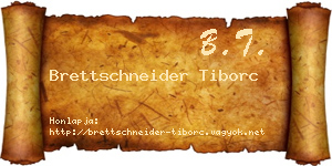 Brettschneider Tiborc névjegykártya